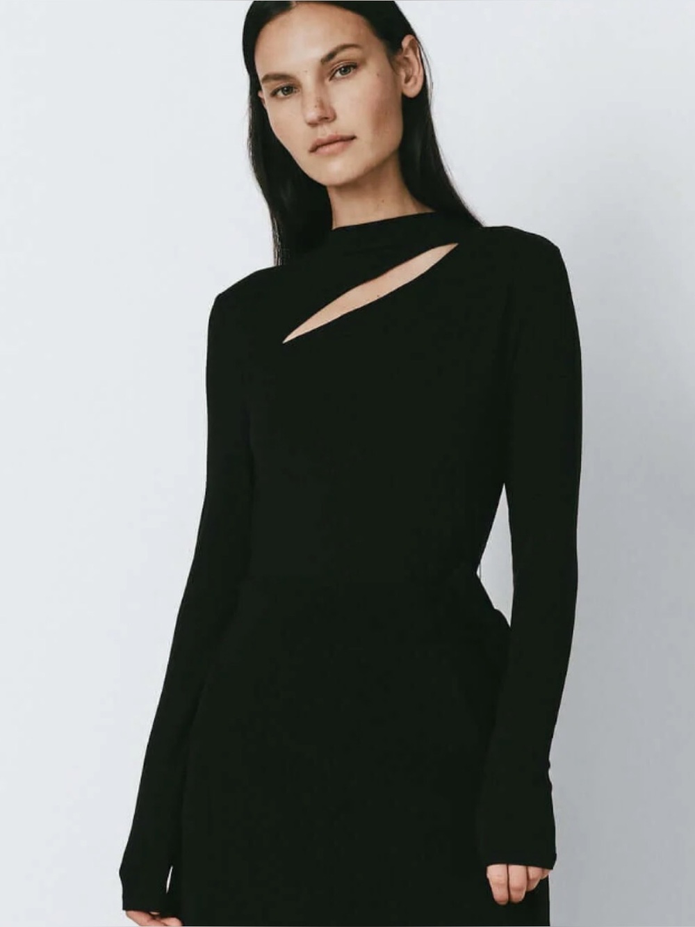 Rue Sophie Filibert Cutout Knit Top in Black
